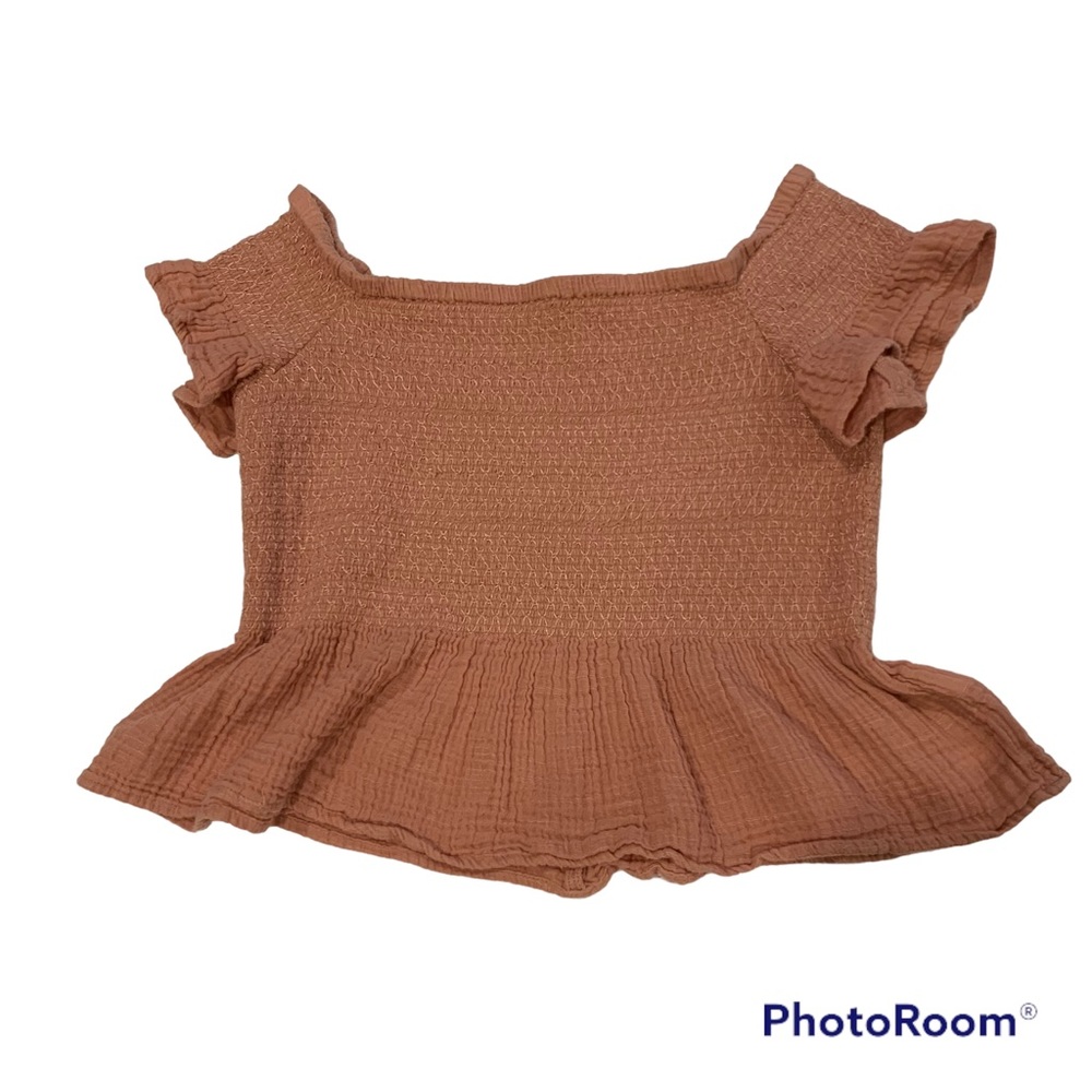 American Eagle mauve/pink off the shoulder peasant blouse
